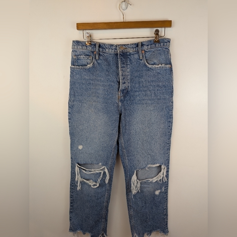 We the Free Tapered Baggy HIgh Rise Boyfriend Fit Jeans, Sz 30